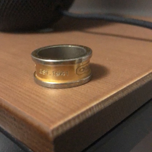 Coach, gold ring, size 6 or 7 - Picture 1 of 5